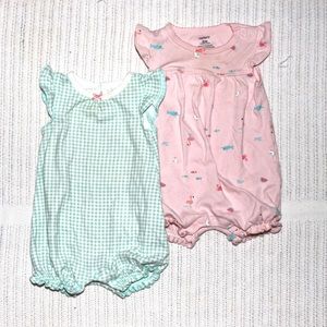 Carter’s baby girl rompers